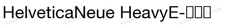 HelveticaNeue HeavyE字体转换
